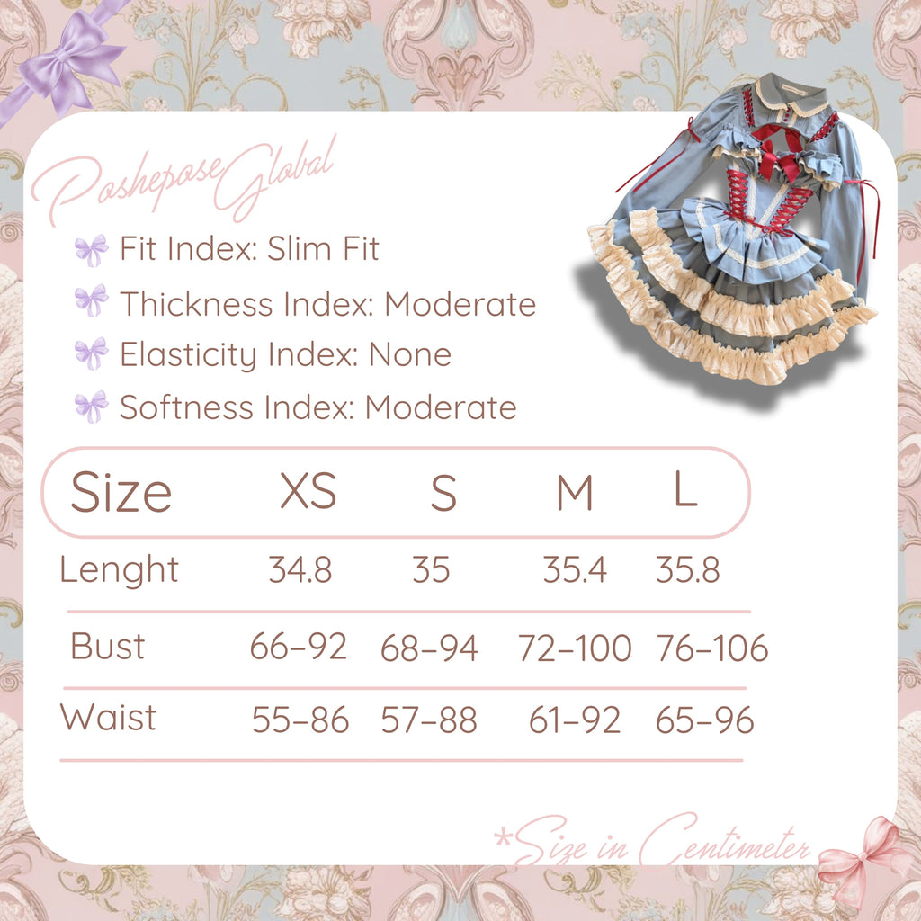 POSHEPOSE - A Le Poème Princess vintage Dress - official POSHEPOSE size chart