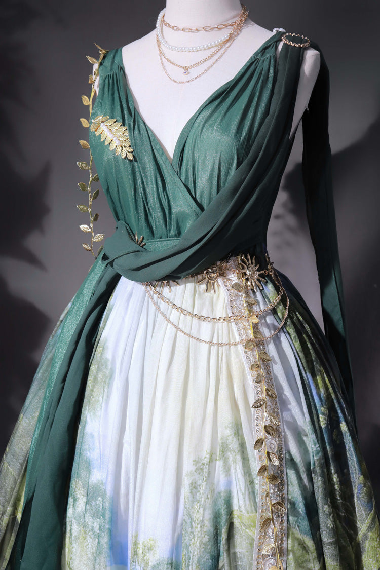 Grace in Favor - Oil Painting Sweet Lolita JSK Dress & Shoulder Sash - image 10