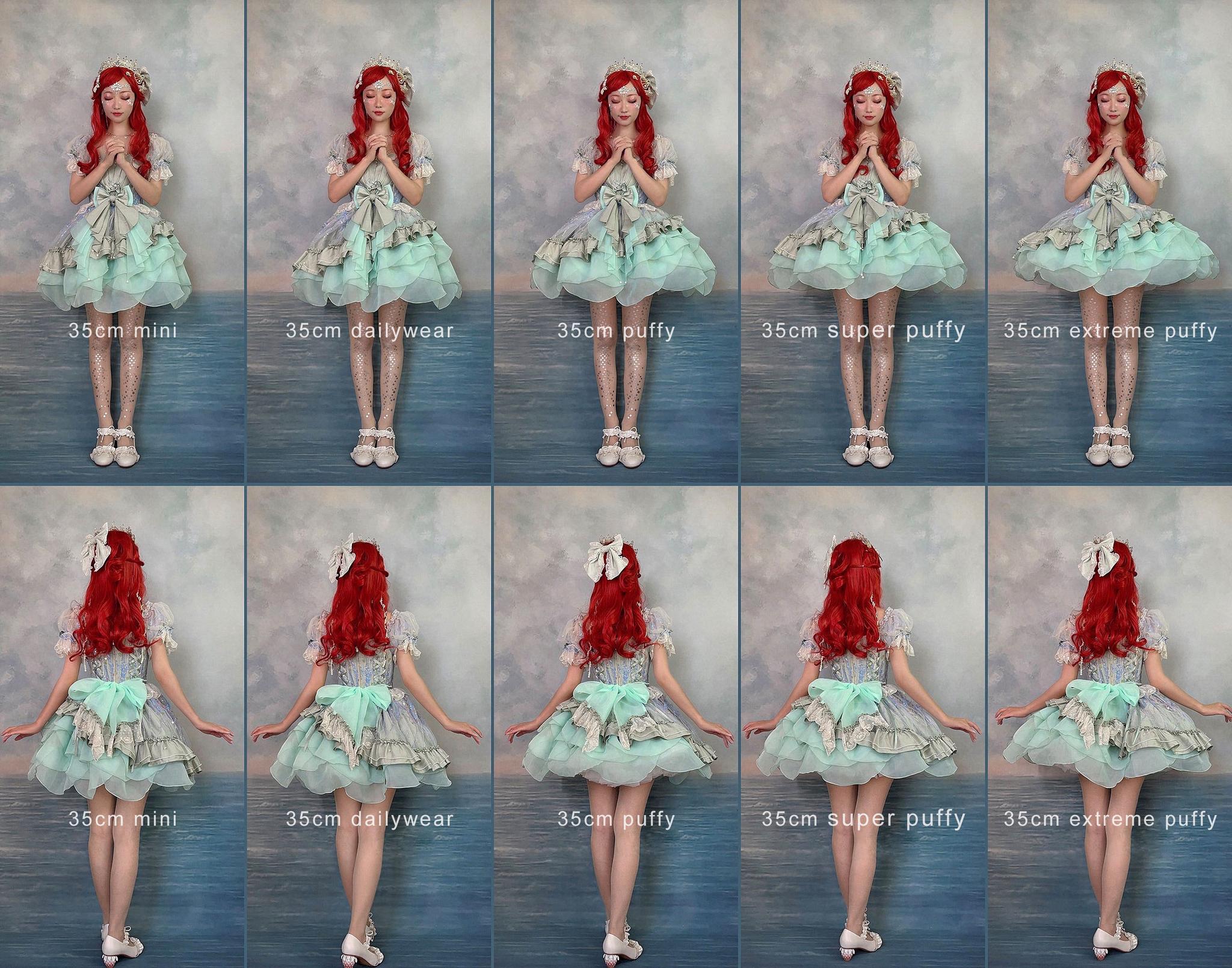Short A Line Petticoat Collection, 13.8" (35 cm) Length, Mini to Extreme Puffy - image 7