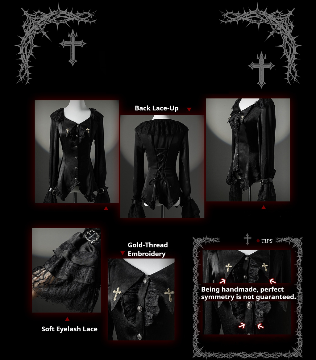 Heretic Nun - Halloween Gothic Lolita JSK Dress & Blouse Set - image 18