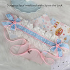 Pink and Blue Sweet Lolita Bow Headwear - image 9