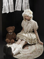 Beige Sweet Lolita Blouse and Ruffle Bubble Skirt Set - image 10