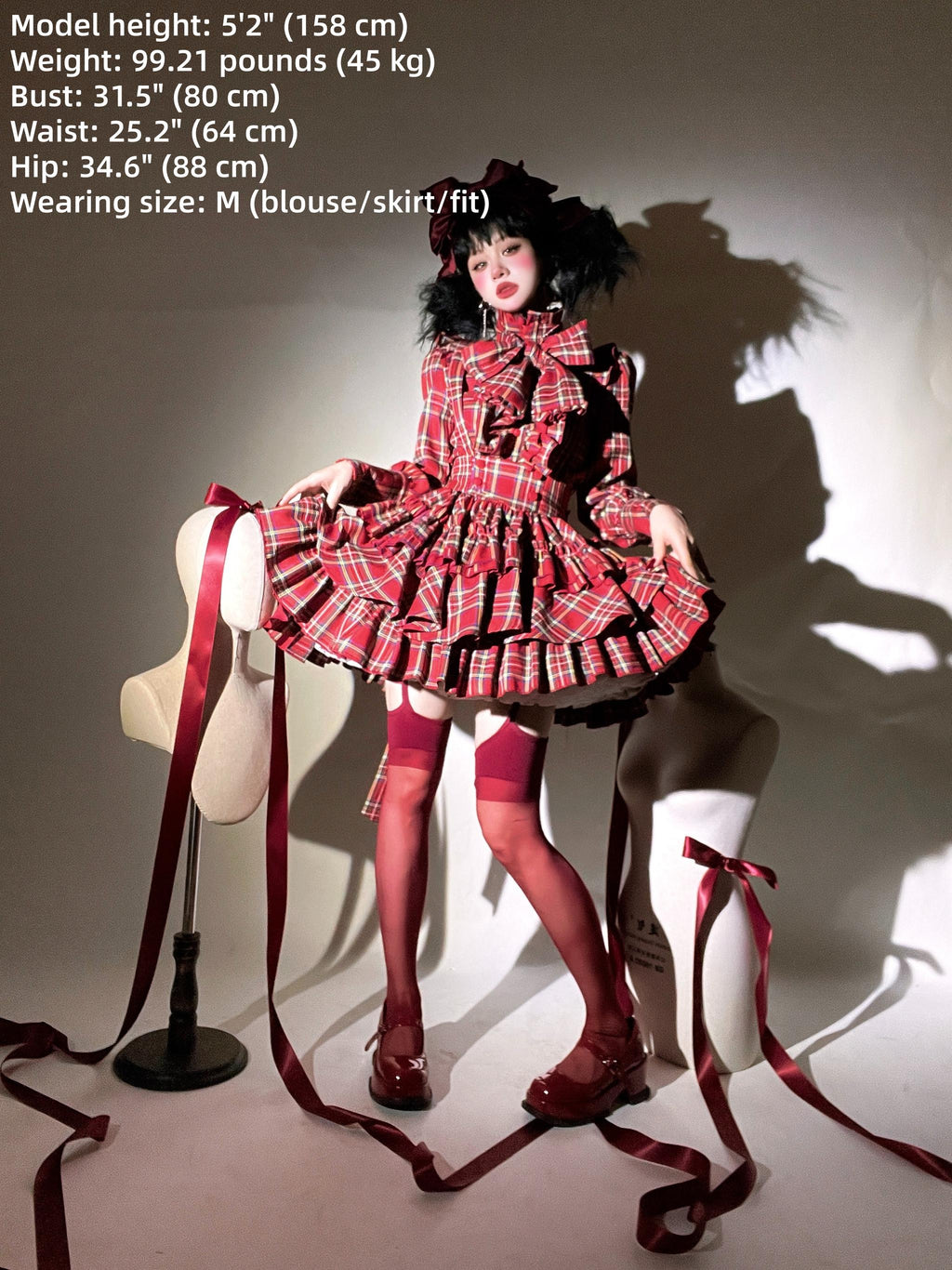 Humanoid Gift Box - Plaid Gothic Lolita Blouse & SK - image 9