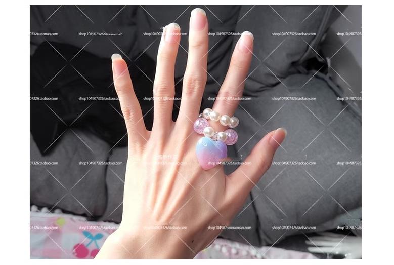 Kawaii Lolita Gradient Necklace and Bracelet Set - image 6