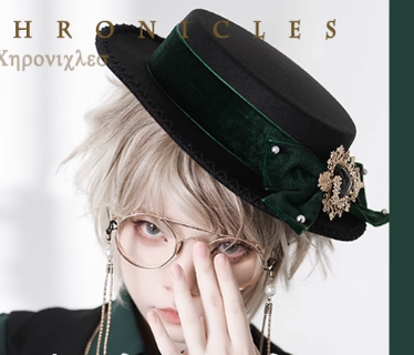 Elegant Bow Lolita Flat Bonnet - image 2