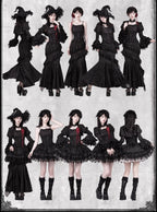 Twilight Witch-Inspired Black Gothic Lolita Skirt Set - image 31