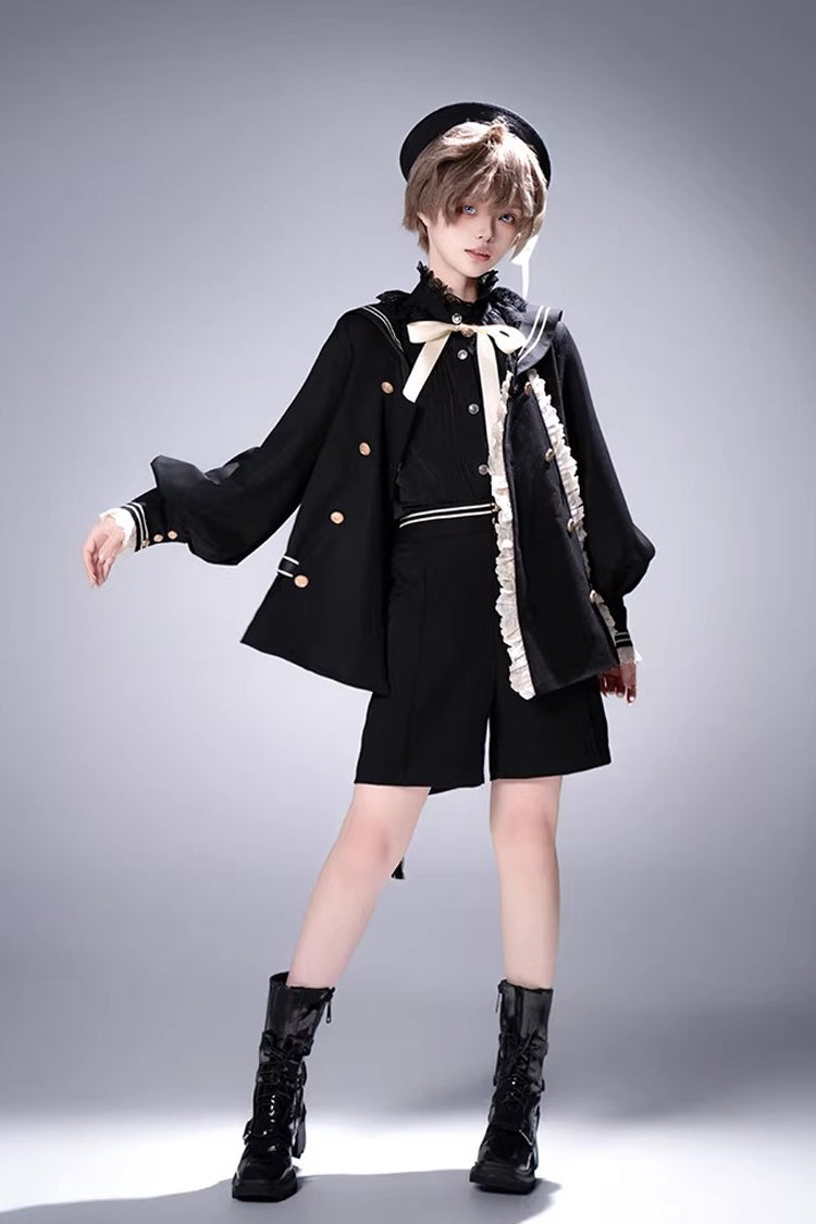City of Mist - Gothic Ouji Coat & Shorts Set - image 1