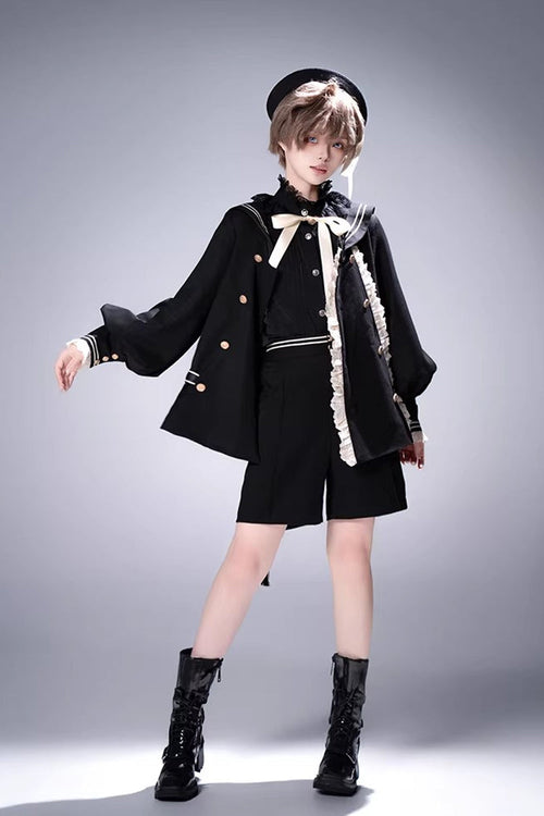 City of Mist - Gothic Ouji Coat & Shorts Set - image 1