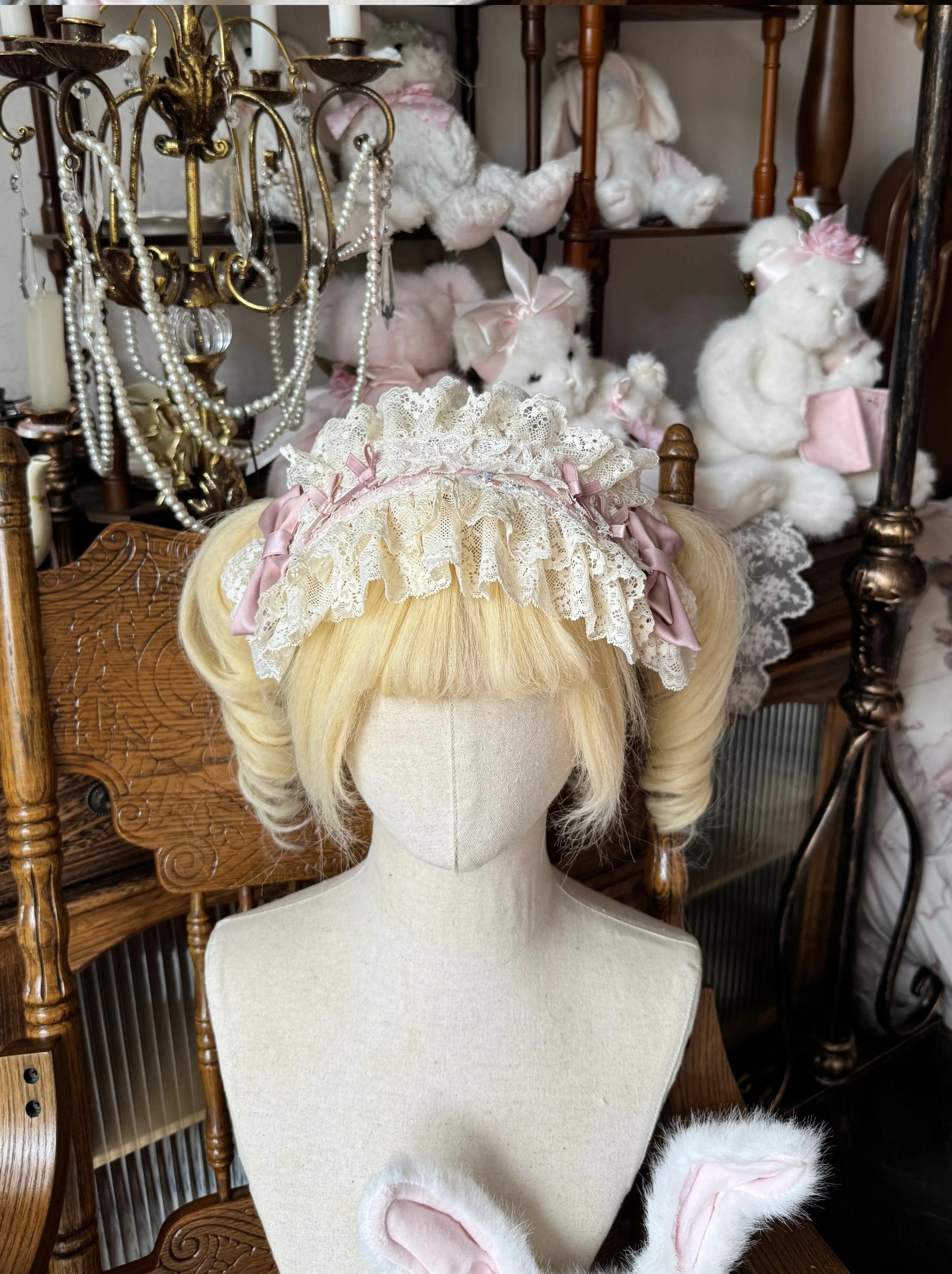 Picnic Bunny - Cotton Daily Doll-like Lolita OP Dress, Bunny Print and Accessories - image 16