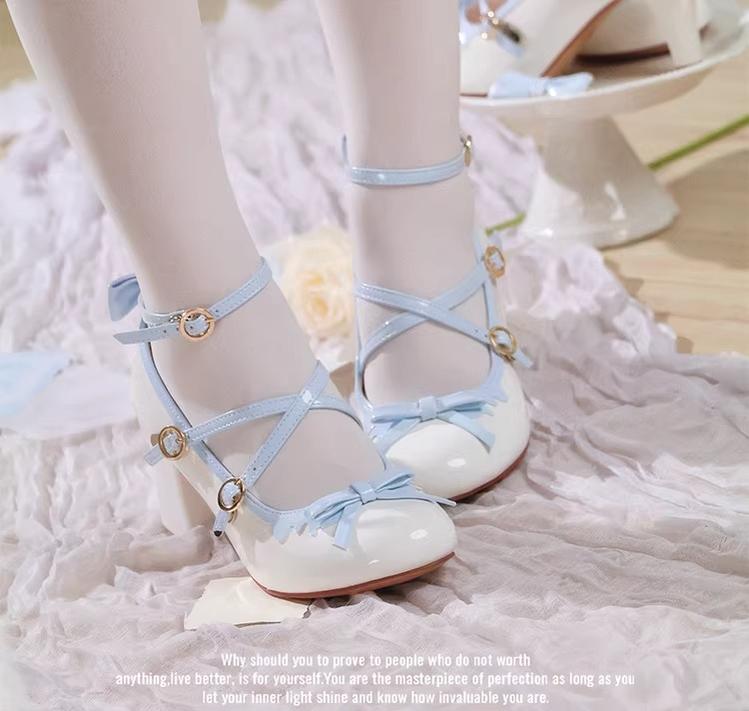 Lady Tea Party - Elegant Lolita Heel Shoes - Macaron Color - image 19