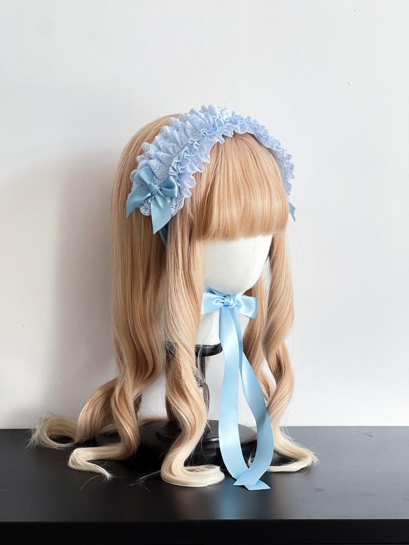 Customized Elegant Lolita Bow Lace KC Headdress - image 37