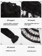 Dead Leaf Butterfly Gothic Lolita JSK and OP Dress Set - image 29