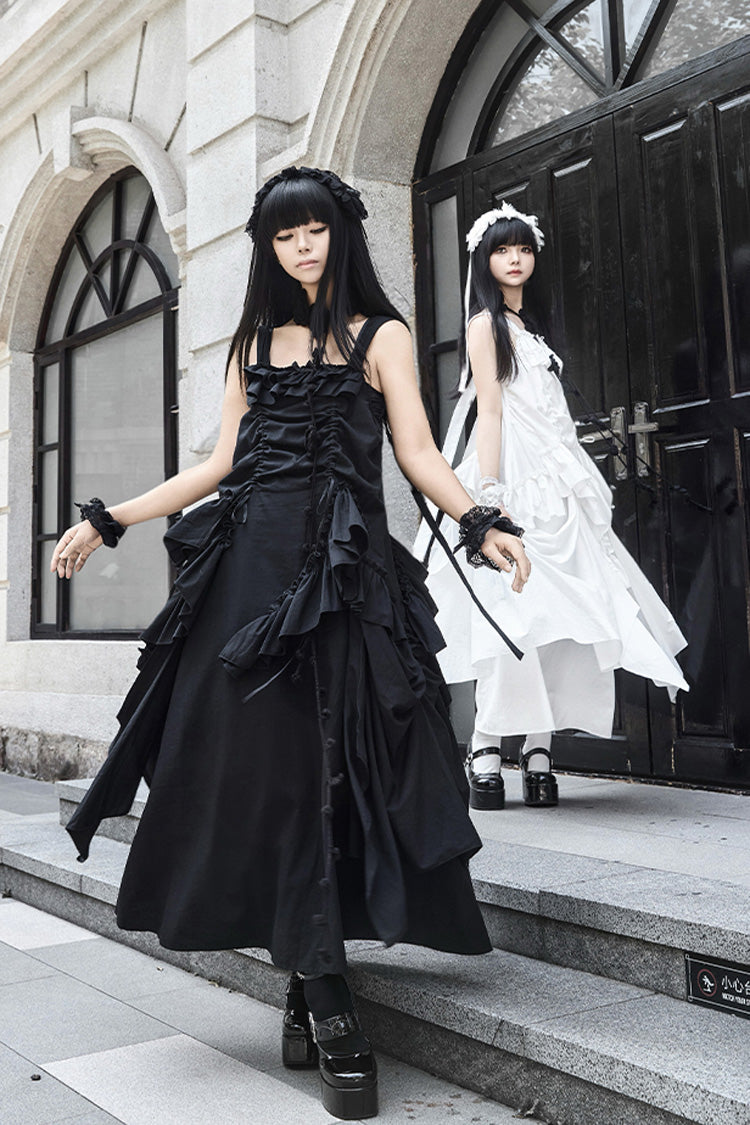 Dream Gothic Lolita Strap Dress in White - image 8