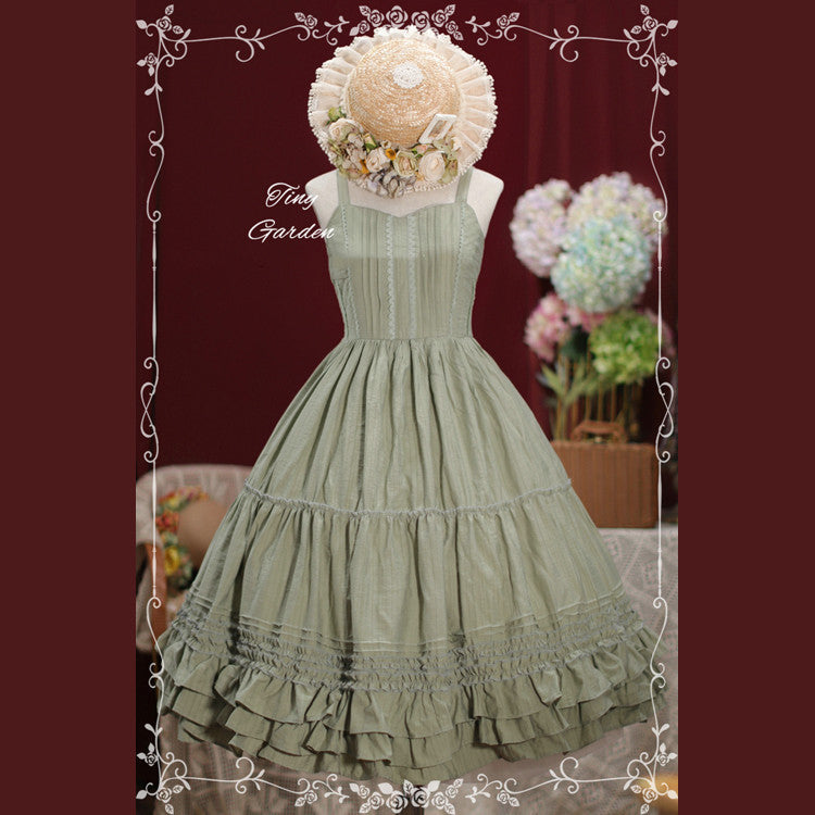 Garden Dance 2.0 - Elegant Lolita JSK Dress, Side Lace-Up - image 8
