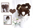 Kawaii Brown Bun Ponytail Lolita Wig - image 2
