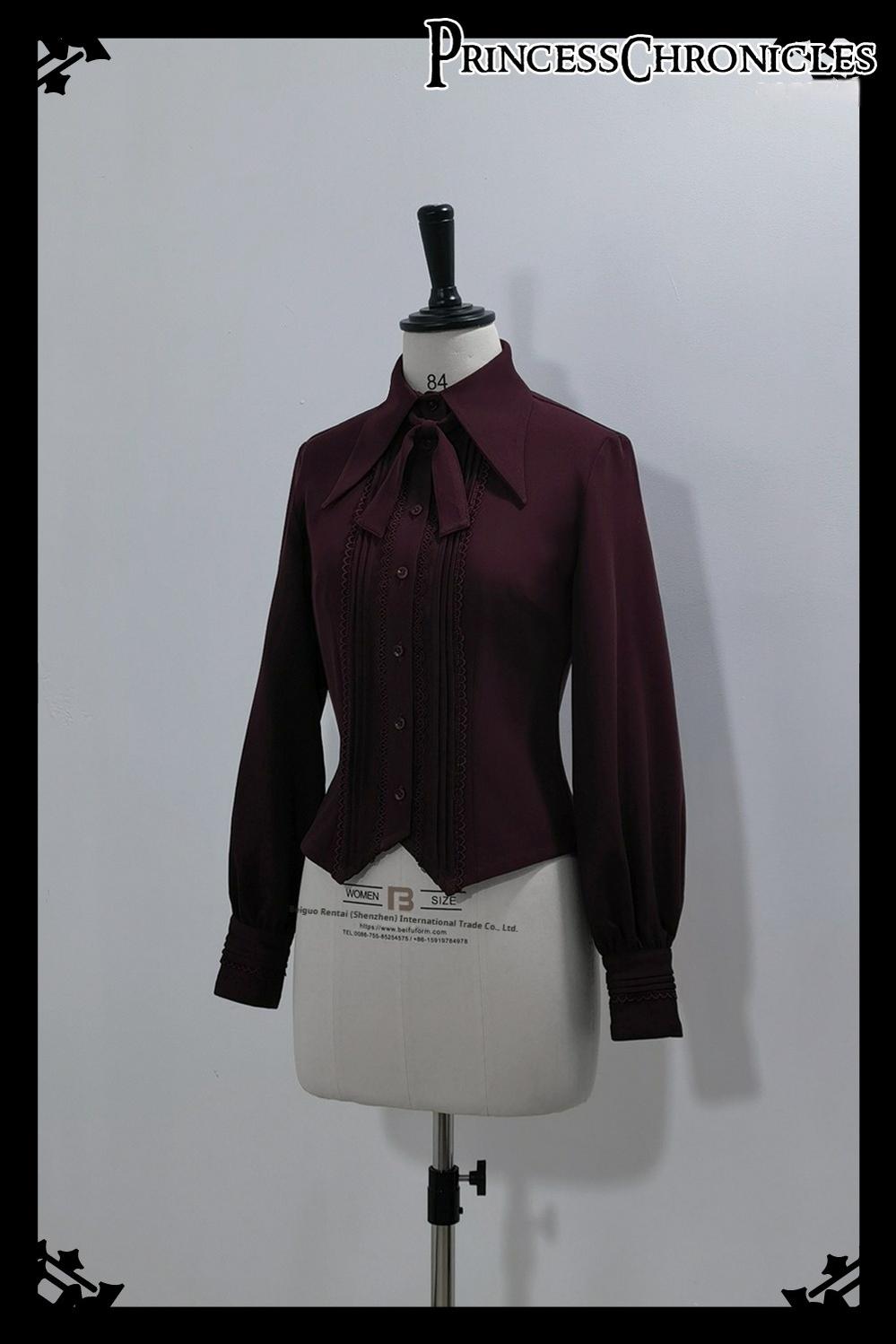 Red and Black 4.0 - Ouji Lolita Long Vest & Red Blouse - image 18