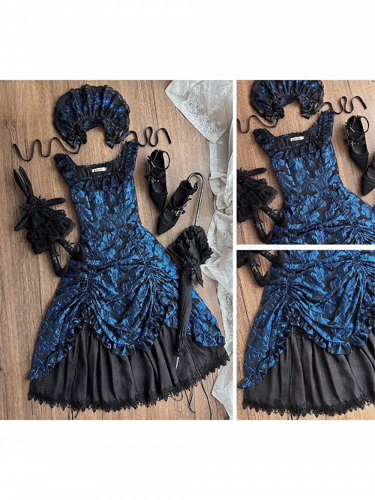Dark Blue Ruffled JSK Gothic Lily - Miss Point - image 9