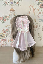 Alice Girl Cross Maiden Gothic Lolita Veil Headbow - image 1