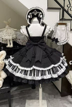 Rhythmic Note Classic Lolita JSK, Blouse and Apron Coordinate and Accessories - image 3