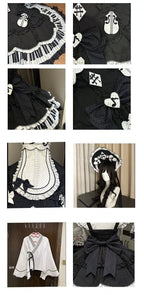 Rhythmic Note Classic Lolita JSK, Blouse and Apron Coordinate and Accessories - image 5