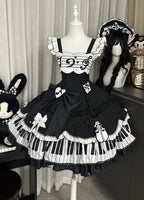 Rhythmic Note Classic Lolita JSK, Blouse and Apron Coordinate and Accessories - image 11