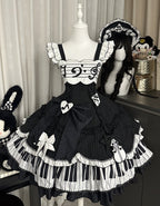 Rhythmic Note Classic Lolita JSK, Blouse and Apron Coordinate and Accessories - image 13
