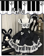 Rhythmic Note Classic Lolita JSK, Blouse and Apron Coordinate and Accessories - image 14