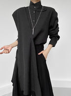 French Stand-Collar Ribbon Ouji Blouse - image 8
