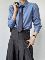 Modal Drape Pointed-Collar Ouji Blouse - image 9