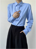 Modal Drape Pointed-Collar Ouji Blouse - image 23