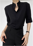 Stand-Collar Ouji Blouse – Short & Long Sleeves - image 18