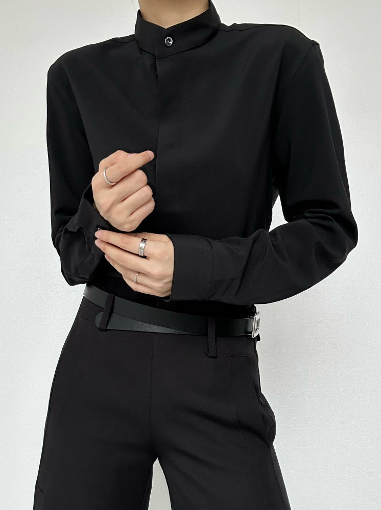 Stand-Collar Ouji Blouse – Short & Long Sleeves - image 19