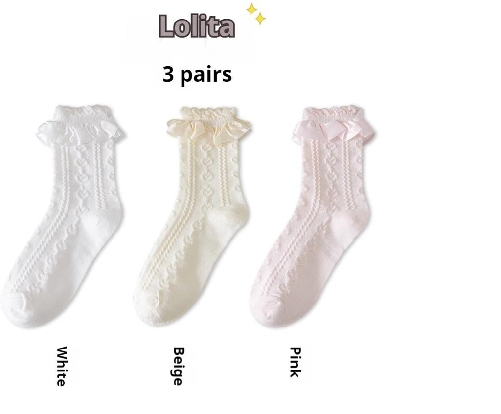 Sweet Lolita Socks Women's Multicolor JK Mid-Calf Socks - image 10