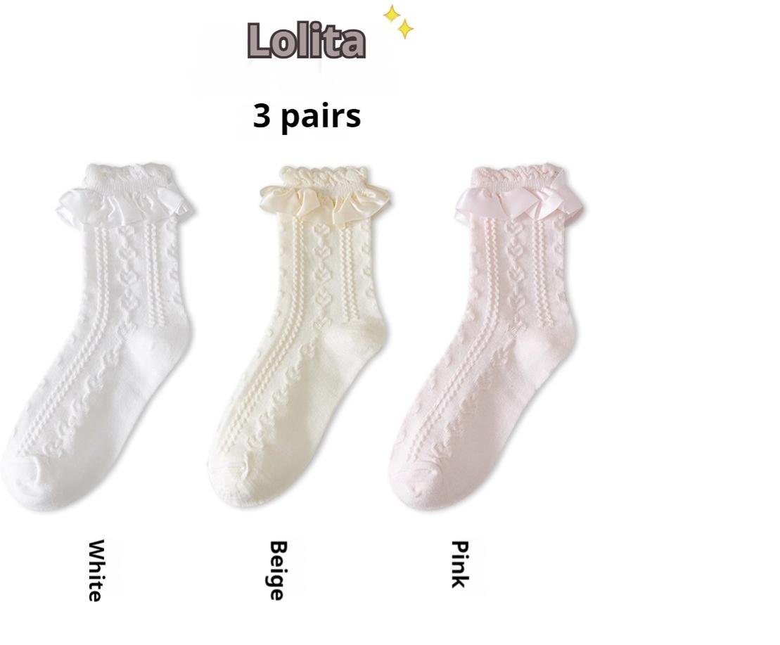 Sweet Lolita Socks Women's Multicolor JK Mid-Calf Socks - image 10
