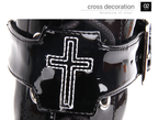 J-fashion Punk Lolita Classic Black High Boots - image 5