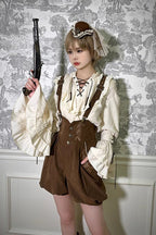 Ivory Pirate Navigation Treasure Hunting Ouji Lolita Blouse - image 1