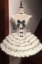 Beige Polka-Dot Sweet Princess Lolita JSK Dress - image 3