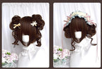Kawaii Brown Bun Ponytail Lolita Wig - image 12
