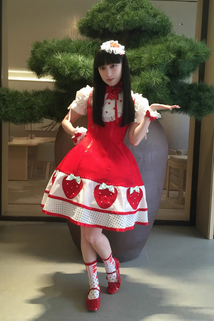 Miss Peculiar Strawberry Sweet Lolita Dress Two Colors - image 16