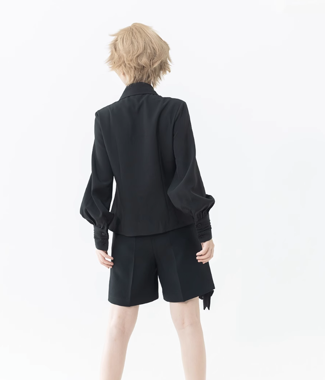 ShenYao - Ouji Vintage Lolita Black Bow Shorts - image 3