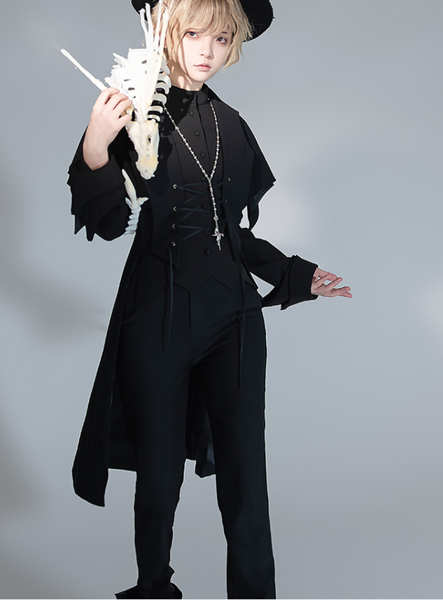 Yan Ye - Swallowtail Ouji Lolita Long Vest - image 4