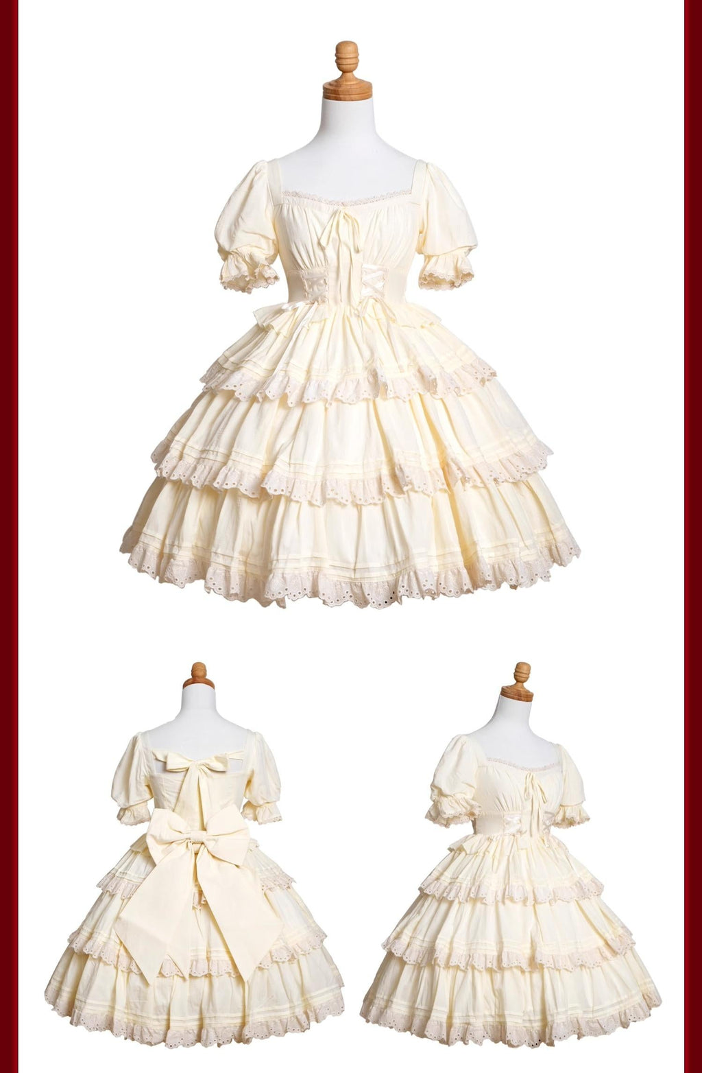 Miss Flora - Cotton Sweet Lolita Dress Set Doll-like OP and JSK - image 17
