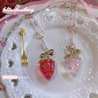 Sweet Lolita Strawberry Charlotte Necklace - image 4