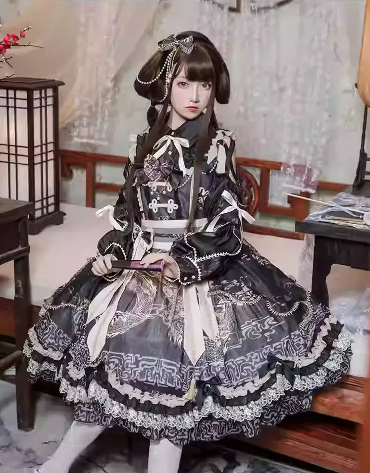 Yue Long Shi Yun - Daily Han Lolita Cake JSK - image 1