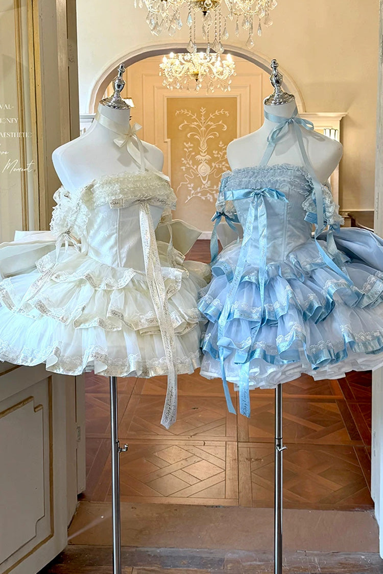 Princess Ribbon - Off Shoulder Triple-Layered Ruffle Bowknot Sweet Lolita Dress - image 11