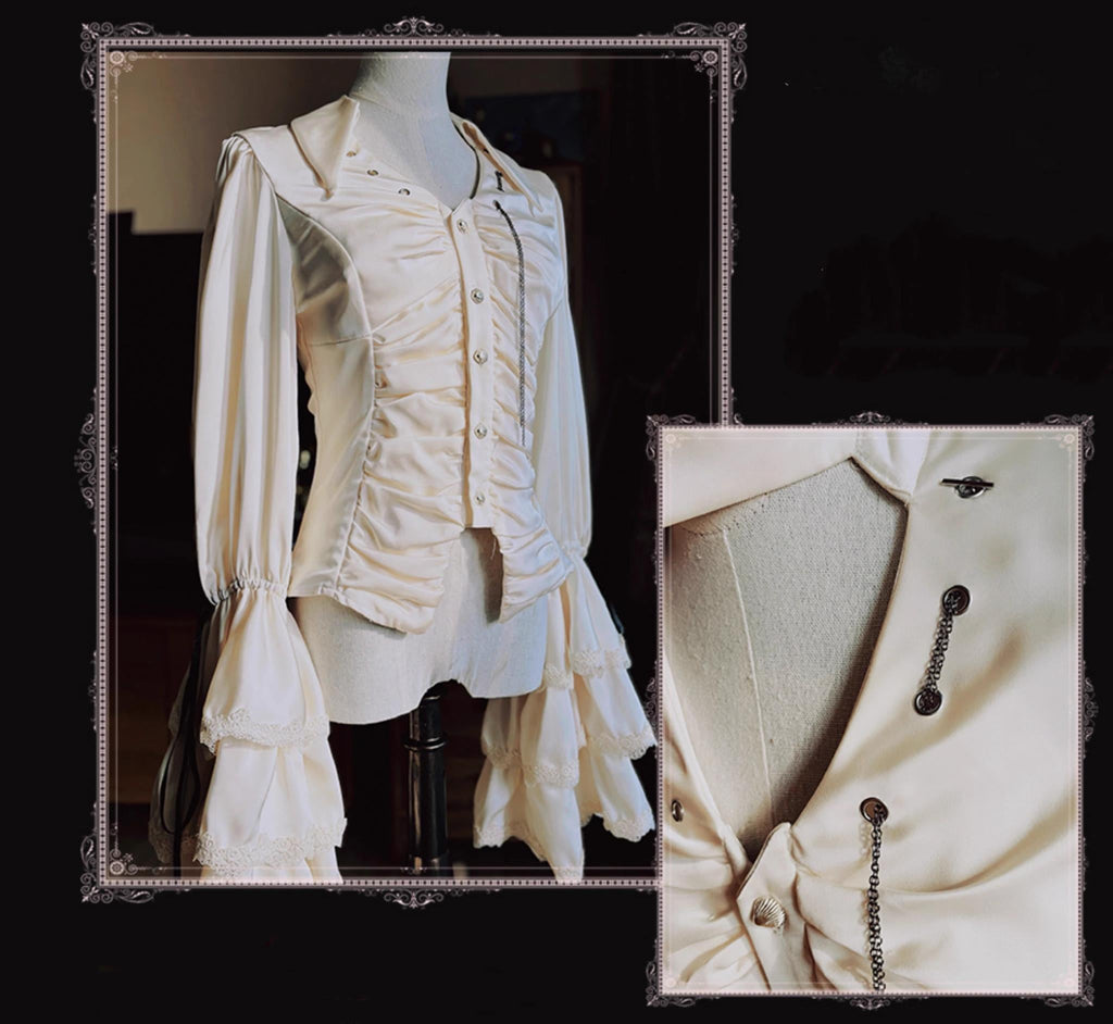 Reborn Ancient God Gothic Lolita Shirt and Skirt Set - image 30