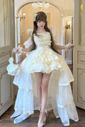 Beige Mousse Love Song Ballet Lolita Short Dress Set - image 1