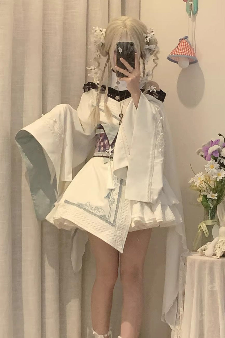 Dragon’s Breath Valley - Long Sleeves Ruffled Embroidered Asymmetric Gothic Lolita Dress - image 4