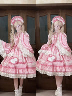Plus Size Pink Old School Princess Lolita Cotton Dress - image 5