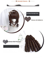 Fairy Tale Town - Classic Lolita Dark Brown Curly Twin-Tail Wig - image 11